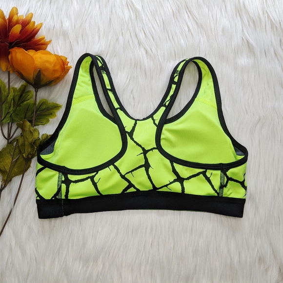 SOLD!! Nike Pro Neon Yellow/Green Sports Bra S - Picture 2 of 6
